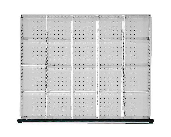 Ensemble de division de tiroir ANKE; pour tiroir 750 x 600 mm (LxP); 1/5 division