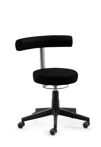 Mayer Sitzmöbel chaise pivotante fonctionnelle, réglage en hauteur du dossier, piètement en plastique noir, noir, 1280_26397