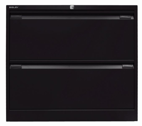 Classeur suspendu Bisley, double rail 2 tiroirs HR, noir, DF2633
