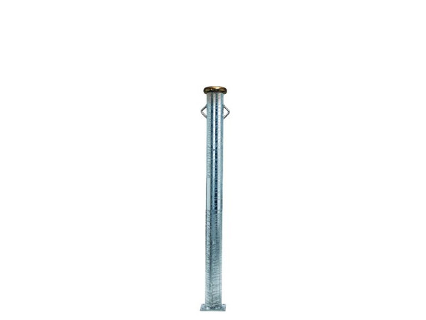 Poteau d'attache Growi 130 cm de long, avec plaque de base, tube rond 102 mm, 10059810