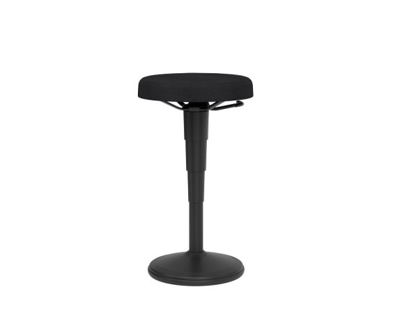 Aide à la verticalisation Hammerbacher, réglable 63-93 cm noir, siège ergonomique, capacité de charge : 110 kg, base à 3 bras 53 x 33 cm aluminium, VSST2/D/D