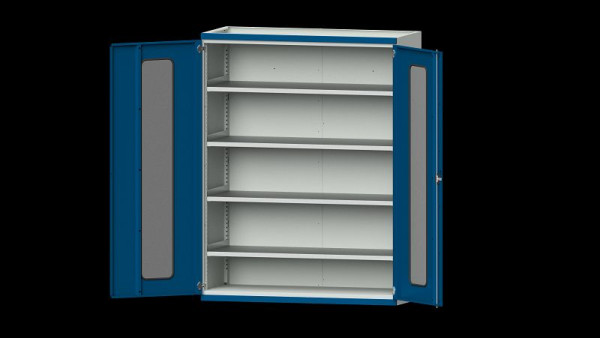 Etablis ANKE, armoire pour charges lourdes, modèle 301, 1485 x 630 x 1950 mm, zone de visualisation en plexiglas, RAL 7035/5010, 620.281