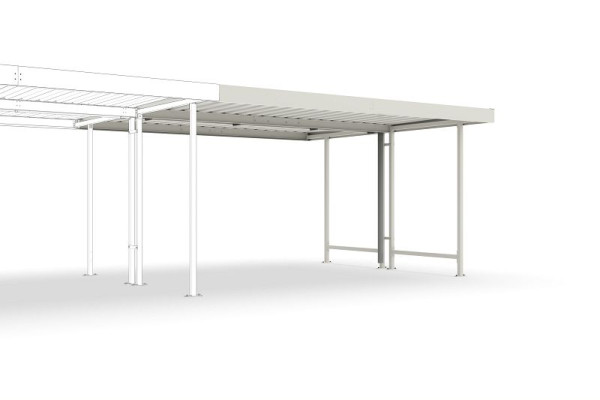 Toiture WSM Leipzig L45 RAL 9002 en kit, 102000093