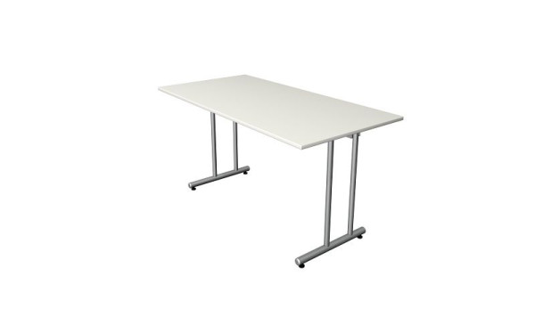 Kerkmann bureau bureau à domicile L 1400 x P 700 avec pied en C, blanc, 11188110
