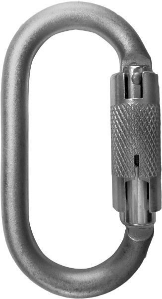 Mousqueton Skylotec avec verrou tournant OVALSTEEL TW, acier, ovale, 22 kN, H-038