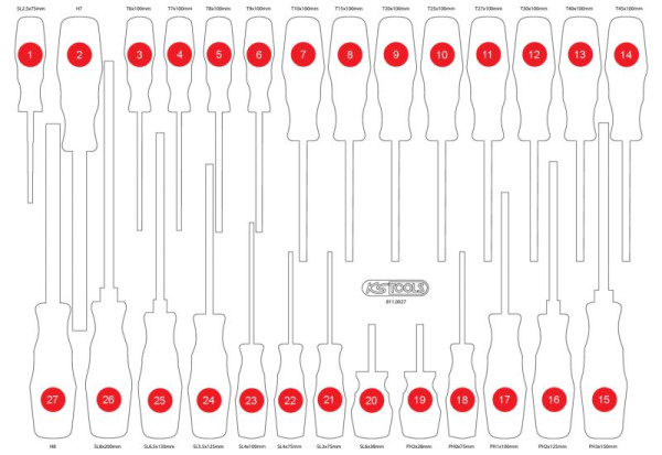 KS Tools Insert en mousse vide pour 811.0027, 811.0027-97
