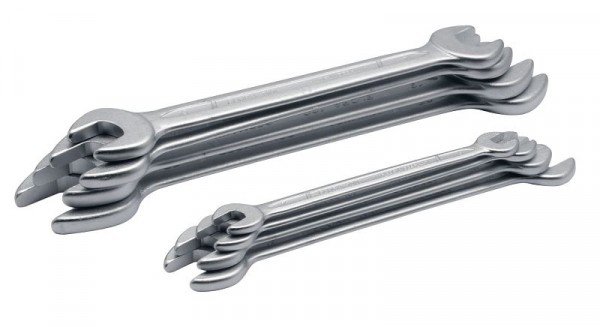 Jeu de clés à fourche double ELORA DIN 3110, 12 pièces 6-32 mm, 100S 12M, 0100501201000