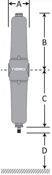 filtre duplex à air comprimé nano BSPP 1/4" débit : 42 Nm³/h, NFDB 0025 DAC