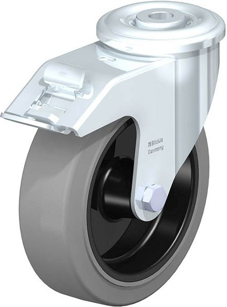 Roulette pivotante Bedrunka+Hirth avec frein Ø 125 mm, armoires à tiroirs mobiles T500 et établis mobiles T500 et T750, 04SWELF125