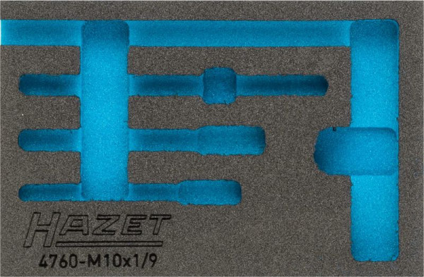 Insert en mousse souple Hazet à 2 composants, pour 4760-M 10 x 1/9, dimensions / longueur : 172 mm x 114 mm Taille du système d'organisation : 1/9 (172 x 114 mm), 163-323L