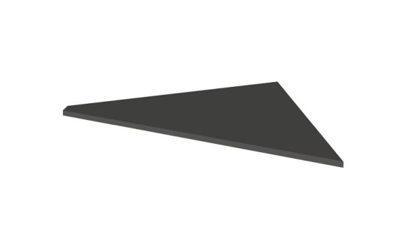 Plaque intercalaire Kerkmann décor bois, L 850 x P 850 x H 680-820 mm, couleur : anthracite, 11765613