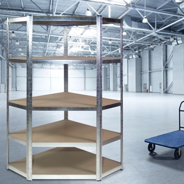 Étagère d'angle Metra, étagère robuste, base MDF, 10802