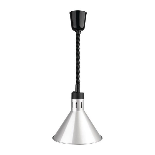 Lampe chauffante conique extensible Buffalo avec finition argentée, DY464