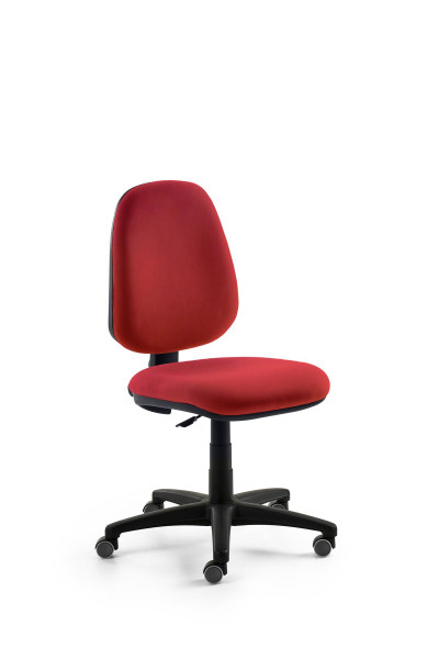 Chaise pivotante Mayer Sitzmöbel , structure noire, avec roulettes souples pour sols durs, rouge, 2211S_RO_30311