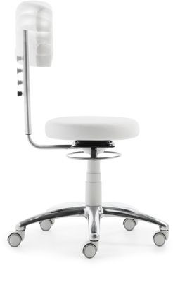 Mayer Sitzmöbel chaise pivotante fonctionnelle, réglage en hauteur du dossier, structure gris clair, confort d'assise 3D, blanc polaire, 1280_ERGO_GPOL_30582
