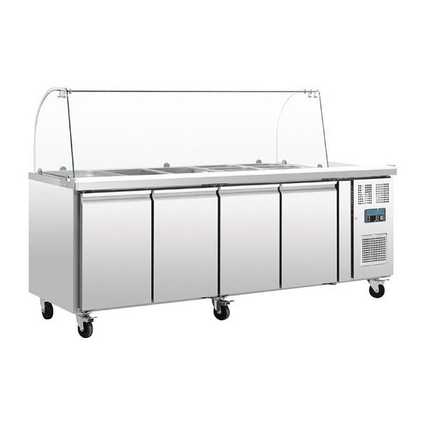 Saladette 4 portes Polar avec housse de protection, CT395
