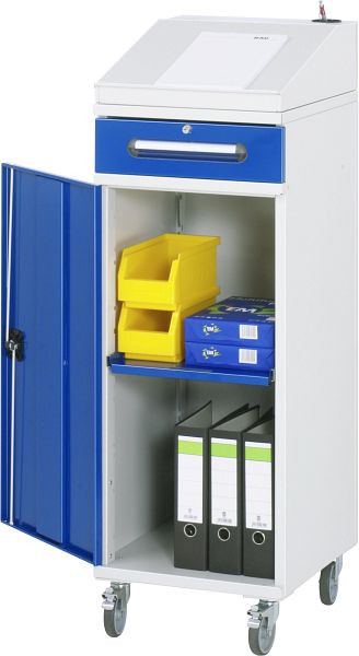 Bureau debout avec armoire latérale RAU - modèle 02, L450 x P520 x H1235/1345 mm, 07-450-M02F.11