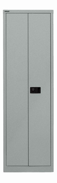Armoire universelle à portes battantes Bisley, 4 étagères, 5 OH, argent, E782A04B6355