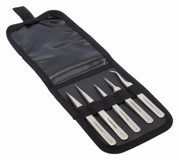 Jeu de pincettes Bahco, 5 pièces, pincettes haute précision, 9857