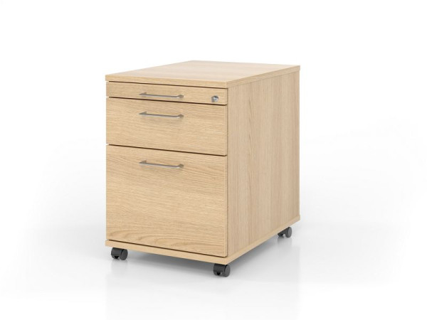 Roll-conteneur Hammerbacher AC20 BS, profondeur 58, corps : chêne / façade : chêne, 42,8 x 58 x 59 cm, 1/3/6 HE, VAC20/E/E/BS