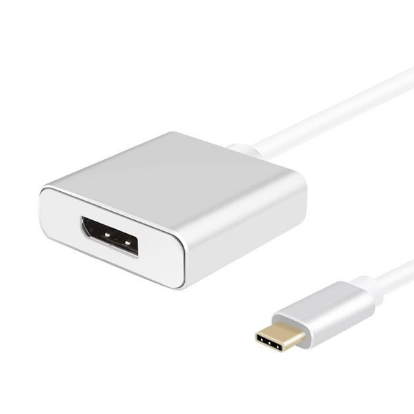 Câble adaptateur Helos, fiche USB 3.1 Type-C™/prise DisplayPort 1.2, PREMIUM, argent, 288372