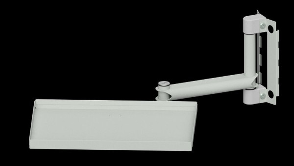 Structure du système de bras articulé pour établis ANKE avec étagère de rangement, 425 x 310 x 25 mm, RAL 7035, 960.722