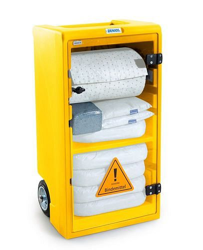 DENSORB Mobile Emergency Set, classeur dans Caddy Small jaune, huile, 290-816