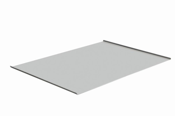 Plaque à pâtisserie en aluminium Schneider 580 x 780 mm, côté long ouvert, bord côté court 10 mm 70 °, sans trous, 381200