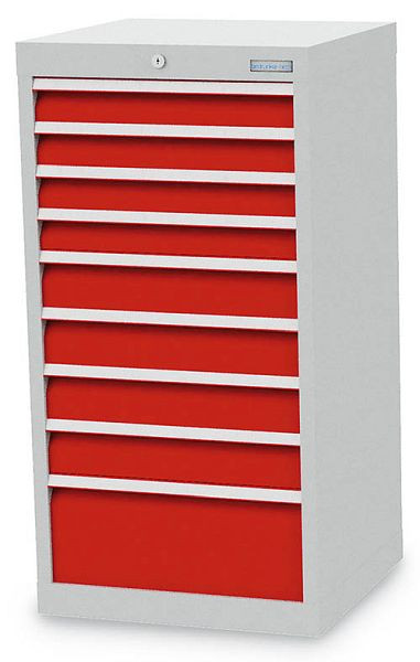 Armoire à tiroirs Bedrunka+Hirth, R 18-16, nombre de tiroirs : 9, dimensions en mm (LxPxH) : 530 x 500 x 1019, capacité de charge du(des) tiroir(s) en kg : 75, 40.44010-75