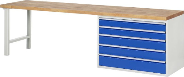 Etabli RAU série 7000 - modèle 7713, L3000 x P700 x H890 mm, base système L3000 x P650 x H850 mm, 03-7713A1-307B4M.11