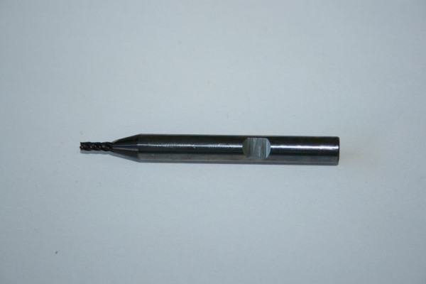 Fraise ELMAG Ø : 2 mm, 4 arêtes de coupe, nitrure de titane et d'aluminium pour matériaux jusqu'à 1200 N/mm² de résistance à la traction, 17274