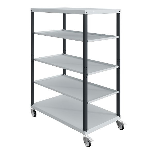 Chariot de transport SOFAME CAR, 5 étagères, L700 x P 815 x H 1675 mm, bleu ciel RAL 5015, W020060017BIGC