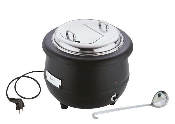 Marmite électrique APS, Ø 40 cm, hauteur : 37 cm, 10 litres, aluminium / acier inoxydable / PP, avec cuillère, 400 - 450 watts / 230 volts, 11910