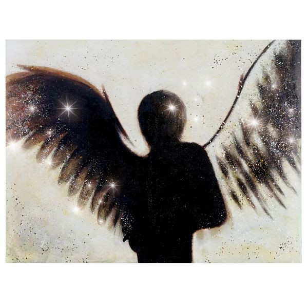 Mendler peinture à l'huile ange, peinture murale 100% peinte à la main XL, 120x90cm, 44746