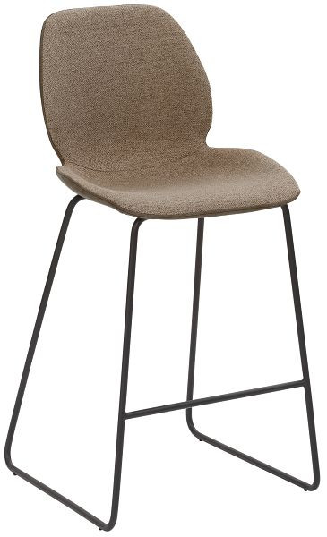 Mayer Sitzmöbel tabouret de comptoir mySOLO, housse de siège en cuir synthétique vintage boue/sable chiné, cadre luge noir, 1176_K3_528