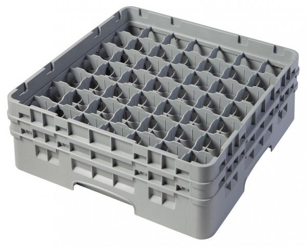 Panier de lavage Cambro 49 compartiments Camrack® 13,3 cm, gris clair, paquet de 4, 49S434151