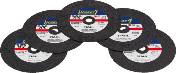 Jeu de disques à tronçonner Hazet, nombre d'outils : 5, disques à tronçonner à usage professionnel, 9033P-08/5