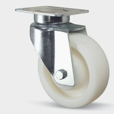 Roulette pivotante TENTE-ROLLEN, roue Ø 200 mm, capacité de charge 600 kg, hauteur hors tout 250 mm, D 75 Shore, 3640UOP200P63