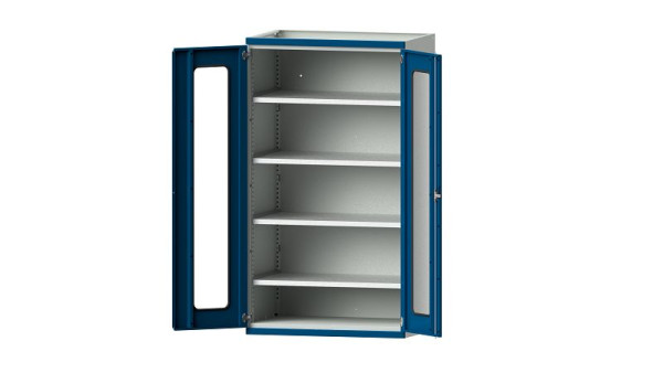 Etablis ANKE, armoire pour charges lourdes, modèle 101, 1085 x 690 x 1950 mm, zone de visualisation en plexiglas, RAL 7035/5010, 621.031