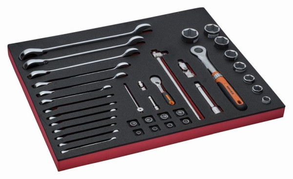 Bahco 3/3 Inlay Clé + douille 37 pièces FF1A5004