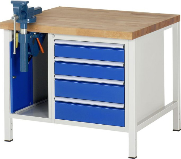 Etabli RAU série 8000 - modèle 8185, L1000 x P900 x H840-1040 mm, base système L995 x P850 x H800-1000 mm, 03-8185A2-109B4H.11
