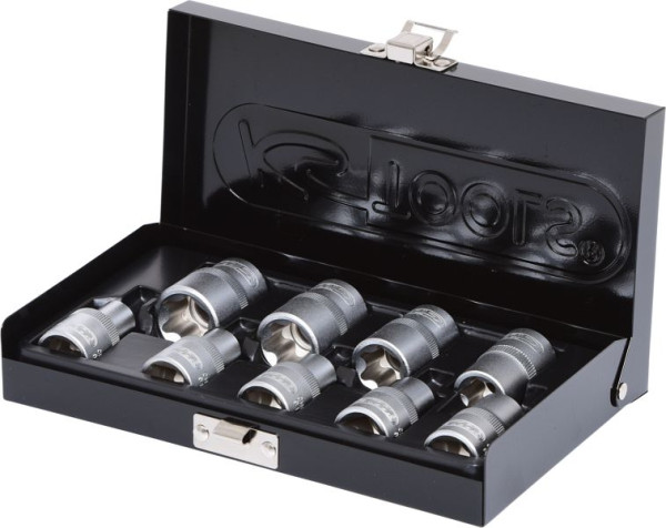 KS Tools Jeu de douilles Torx E 1/2", 9 pièces, E10-E24, 911.4410