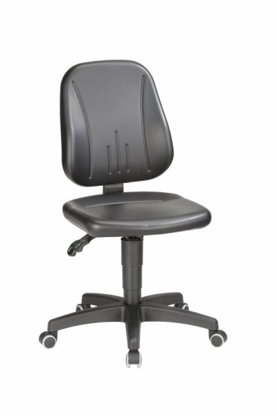 bimos Unitec avec roues et simili cuir noir, hauteur d'assise 440-620 mm, 9653-0551