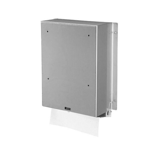 Distributeur d'essuie-tout Air Wolf pour installation encastrée, installation encastrée, acier inoxydable brossé, 600 essuie-tout pliés, série Sigma, 20-167