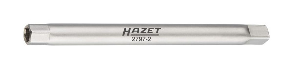 Hazet Clé à douille pour tube de pare-chocs, carré creux 6,3 mm (1/4 pouce), profil hexagonal externe, 8 mm, 2797-2