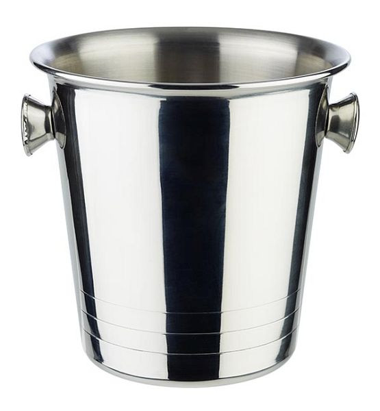 Mini seau à glace / refroidisseur à champagne APS, Ø 13 cm, hauteur : 13 cm, acier inoxydable, volume : 1,0 litre, 36004