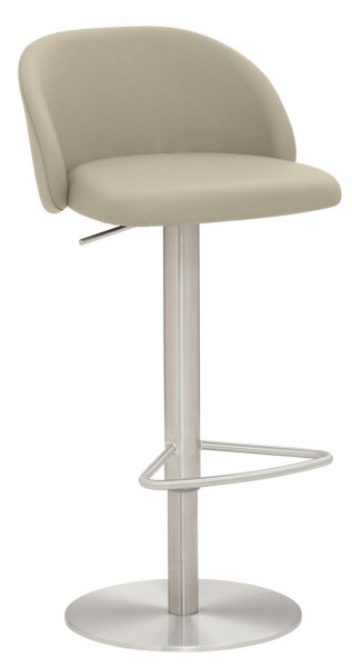 Mayer Sitzmöbel , structure en chrome brossé, aspect acier inoxydable, assise/dossier rembourrés, taupe, microfibre, 1216_04_30484