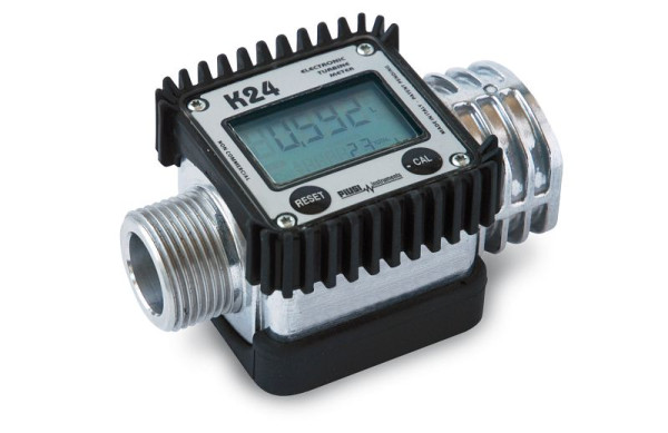 Compteur numérique ZUWA K24-A Alu pour diesel/RME, débit maxi 7-120 l/min, 131839