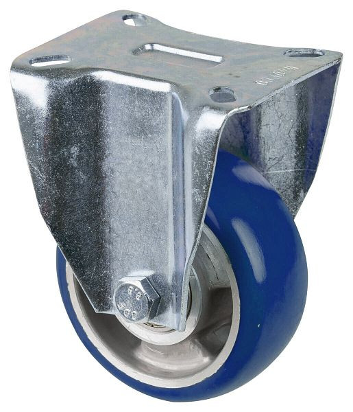 Rouleaux BS rouleau de transport rouleau fixe, roue en polyuréthane 83 Shore, plaque de jante en aluminium, roulement à billes, diamètre : 100 mm, L410.B92.100