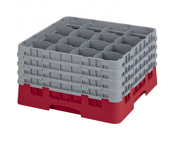 Panier de lavage Cambro 16 compartiments Camrack® hauteur: 23 cm rouge, SU: 2 pièces, 16S900163